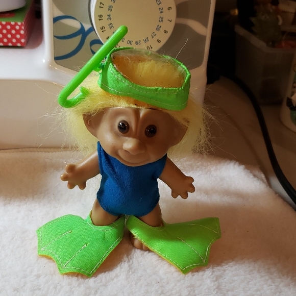 Toys | Diver Troll Doll With Green Flippers Scuba Dive In | Poshmark